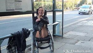 Paraprincess public nakedness and handicapped adult movie star showcasing