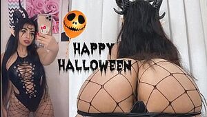 Halloween 2020 - Succubus challenged - Pornography horror - Muddy Talking, Blowjob, Pound Hooters - Jism in Gullet