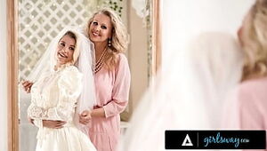 GIRLSWAY Mummy Julia Ann Pulverizes Bride-To-Be Carolina Sweets