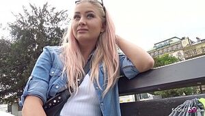 GERMAN SCOUT - Curvaceous School Nubile Chat TO Bang AT REAL STREET Audition FOR CASH