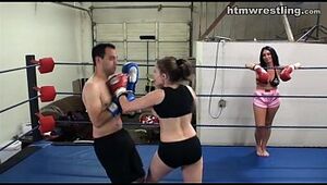 Female dominance Boxing Beatdowns - Wimp Gets Predominated