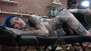 Amber Luke gets a butthole tat and a great drilling