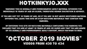 OCTOBER 2019 News at HOTKINKYJO site: dual anal invasion fisting, prolapse, public nudity, fat faux-cocks