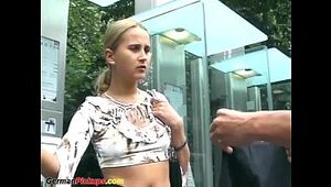 ultra-cute german nubile picked up for porno