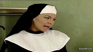 German Nun Tempt to Penetrate by Prister in Classical Porno Video