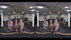 VR Gang Hookup IN THE GYM WITH DOLLY LEIGH, EMILY WILLIS & EMMA STARLETTO