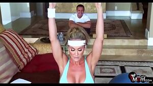 Brandi Enjoy moans & shouts as her gym paramour jams her Mummy vag - MilfyMom.com