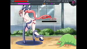 Student anime porn having orgy with guys and monsters in Orgafighter ryona activity orgy game