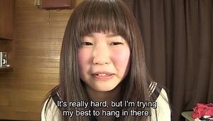 Subtitled Asian college girl piss desperation game in HD