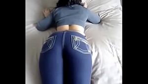 blue taut stretch pants