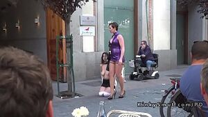 Sadism & masochism mega-bitch ambled nude in public