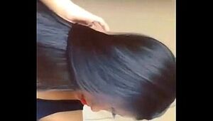 Lengthy hair jaw-dropping honeys dance and hair have fun 2015