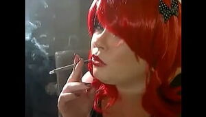 Round Brit Domme Smokes A 120 Ciggy For You