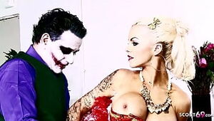The Joker Porno Parody Gang Hookup with 4 brilliant Teenager Dolls