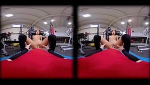 VRConk Diminutive doll drilled by massive sausage at the gym VR Pornography