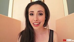 Casey Calvert Jacks in shower and gives Point of view deep throat