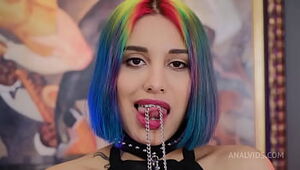 Rainbow Teenage Cockslut Roxy Lips Vs Harsh Father Nick Rock ! Deep ass-fuck balls, slaps, eating masculine ass, rigid NRX074