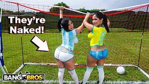 BANGBROS - Cool Latina Pornographic stars With Hefty Donks Have fun Soccer And Get Humped