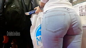 Turkish Candid -  White Jean Perfect Butt