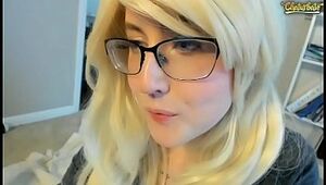 Ginormous Bean Zoom Cam Recording Of Luxurious Platinum-blonde Fledgling Happylilcamgirl