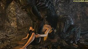 Samus Aran on a unusual Alien Planet Saga Utter Vid 3 dimensional Pornography