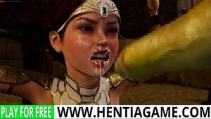 3 dimensional hentia Lady Deep-throated by Monster Penis