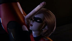 Futa Incredibles - Violet gets creampied by Helen Parr - Three dimensional Pornography