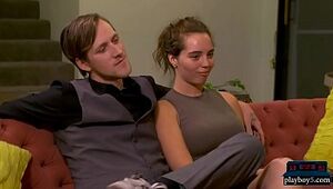 Inexperienced duo both covet a three-way with another girl