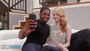 Lil' Light-haired (Hannah Hayes) Cheats On Her Beau With (Isiah Maxwells) Ample Knob - Reality Addicts